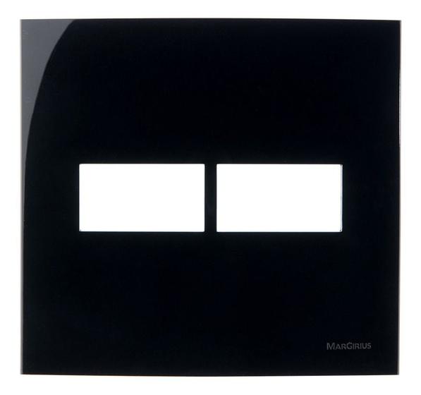 Imagem de Linha Sleek Ebony Placa 4x4 P/ 2 Módulos