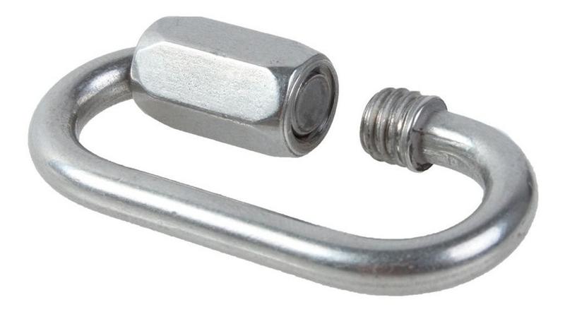 Imagem de Link Oval 4mm Aço Inox Rosqueável Com Trava Carga Max 510kg