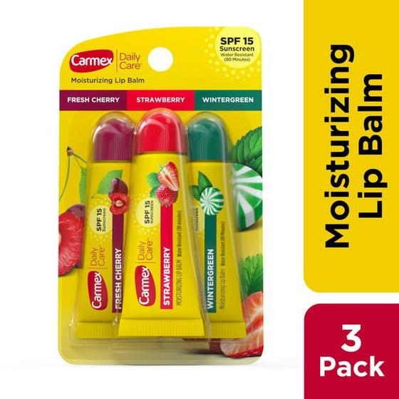 Imagem de Lip Balm Carmex Daily Care Kit com 3 FPS 15