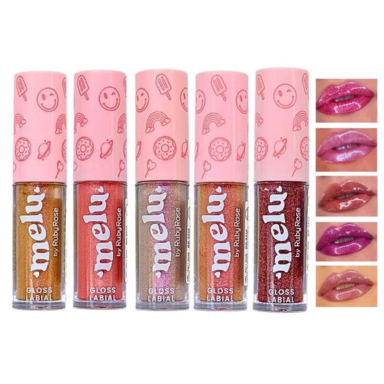 Imagem de Lip Gloss Labial Brilhante Melu - Ruby Rose