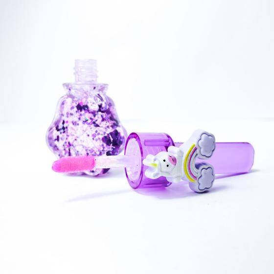 Imagem de Lip gloss patinha com unicórnio fofo intenso