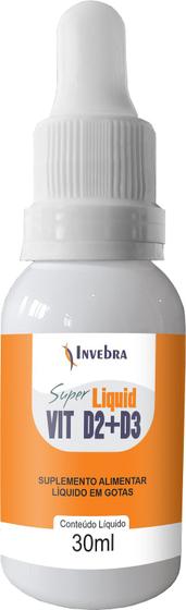 Imagem de Liquid Super Vitamina D2 D3 - Suplementos em Gotas - 30ml - Invebra