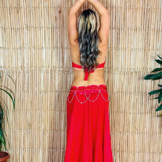 Imagem de Liquidação Dança do Ventre Traje Bordado Completo  P 40 - Pronta Entrega - TPCL-431