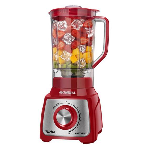 Imagem de Liquidificador 3 Litros Inox Vermelho 12 Velocidades 127v