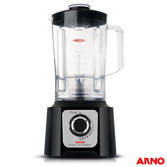 Liquidificador Arno Power Max 1000W Preto 6 Lâminas e Jarra de 3,1L LN55 Menor preço em Liquidificador Arno Power Max 1000W Preto 6 Lâminas e Jarra de 3,1L LN55