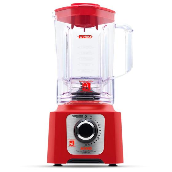 Imagem de Liquidificador Arno Power Max 1400 Vermelho - 15 Velocidades 1400W - 110v