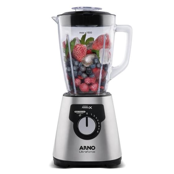 Liquidificador Arno Ultraforce Inox Jarra de Vidro LN92 Menor preço em Liquidificador Arno Ultraforce Inox Jarra de Vidro LN92