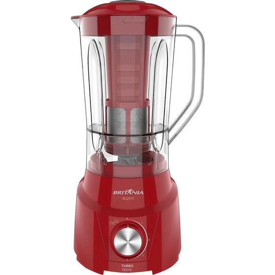 Imagem de Liquidificador Britania BLQ970 Turbo 900 W 220V - Vermelho 2.6L