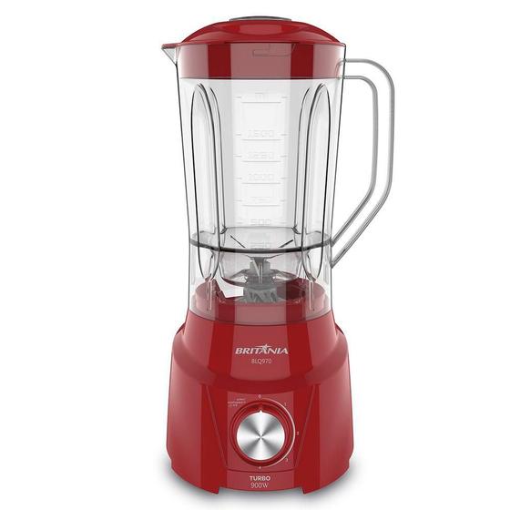 Imagem de Liquidificador Britânia BLQ970V Turbo, 4 Velocidades, 900W, 220V, Vermelho - 33102246