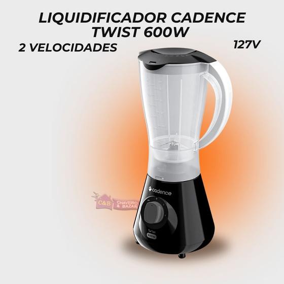 Imagem de Liquidificador Cadence Twist 600W 2,2 Litros Preto