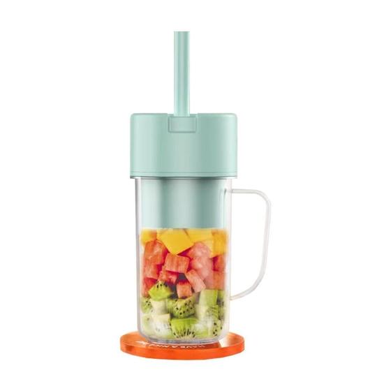 Imagem de Liquidificador Copo com Canudo Mini Juicer 500ml Verde Minhacazza