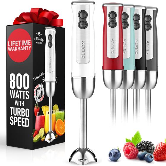 Imagem de Liquidificador de Imersão Zulay Kitchen 800W com Modo Turbo - Branco