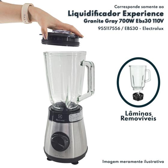 Imagem de Liquidificador Experience 1,5 Litros 700w 110V Granite Gray Electrolux- Ebs30 / 955117556