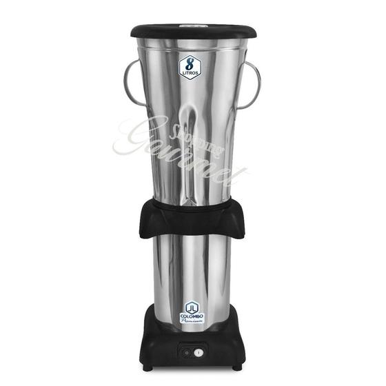 Liquidificador Industrial Baixa Rotação Inox 8 Litros Bivolt Para Massas Açai Entre Outros 1200W Menor preço em Liquidificador Industrial Baixa Rotação Inox 8 Litros Bivolt Para Massas Açai Entre Outros 1200W