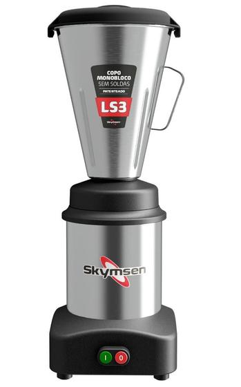 Imagem de Liquidificador Industrial Inox Baixa Rotação Skymsen 3 Litros LS3