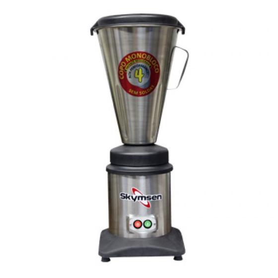 Liquidificador Industrial Skymsen 4 Litros Inox Copo Monobloco TA4 220V Menor preço em Liquidificador Industrial Skymsen 4 Litros Inox Copo Monobloco TA4 220V