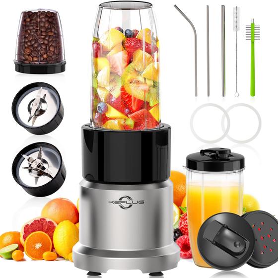 Imagem de Liquidificador KEPLUG Personal para batidos e smoothies 850 W 17 peças