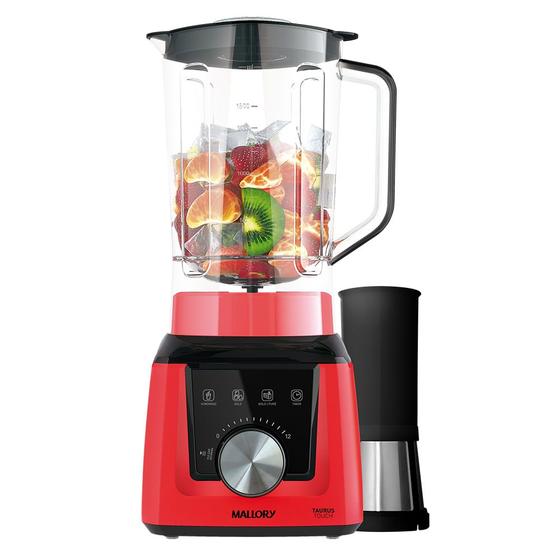 Liquidificador Mallory Taurus Touch Vermelho e Preto 1300w Menor preço em Liquidificador Mallory Taurus Touch Vermelho e Preto 1300w