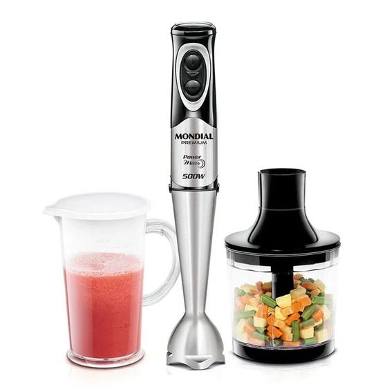 Imagem de Liquidificador Mixer Mondial, Power Premium, Preto/Inox, 500W - M-07- 220V