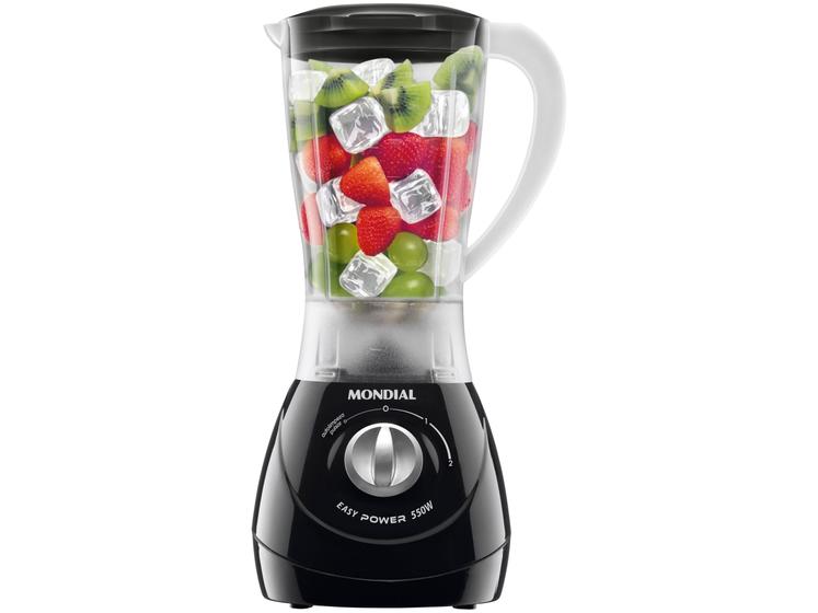 Liquidificador Mondial Easy Power L-550-W Preto 2 Velocidades 550W Menor preço em Liquidificador Mondial Easy Power L-550-W Preto 2 Velocidades 550W