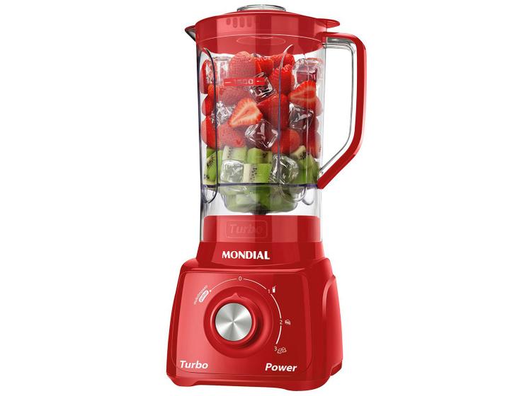 Liquidificador Mondial L-99-FR Vermelho com Filtro 3 Velocidades 500W