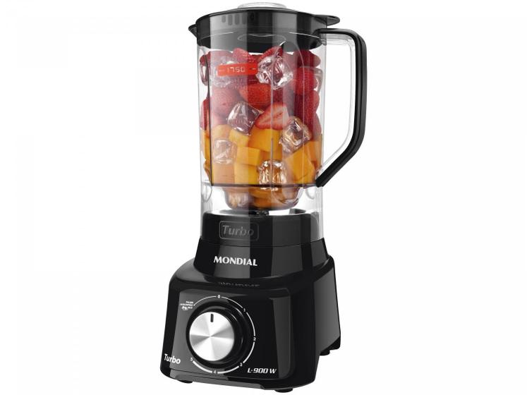 Liquidificador Mondial Turbo L-900-FB com Filtro 5 Velocidades 900W Preto
