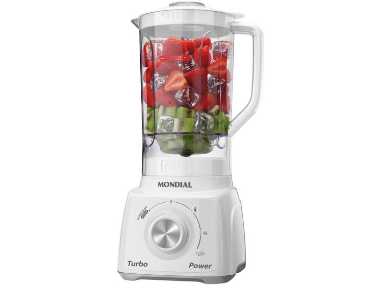 Liquidificador Mondial Turbo Power L-99-WG com Filtro 3 Velocidades 500W Branco e Cinza Menor preço em Liquidificador Mondial Turbo Power L-99-WG com Filtro 3 Velocidades 500W Branco e Cinza