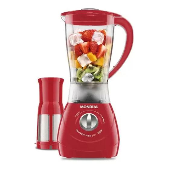 Imagem de Liquidificador Mondial Turbo Power Vermelho L-77 220V 550W Com Filtro