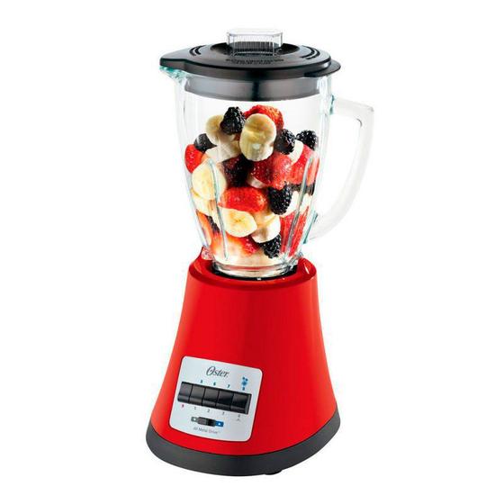 Imagem de Liquidificador Oster Multi Chef 220V Vermelho 1,25 L 8 Velocidades 450W