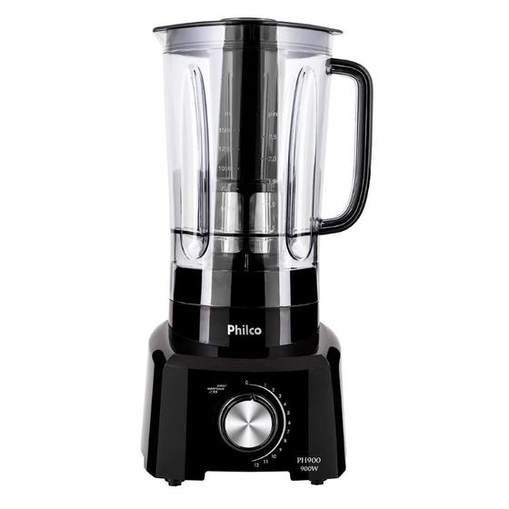 Imagem de Liquidificador PH900 1200W Philco Preto 3L Com 6 Lâminas 12 Velocidades 220V