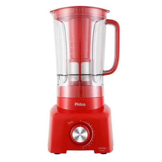 Imagem de Liquidificador Philco PH900 Com 12 Velocidades e Jarra 3 Litros Vermelho