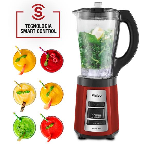 Imagem de Liquidificador Philco Smart Control Plq2000 600w Vermelho 127v