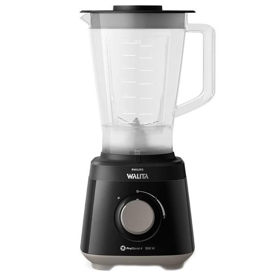 Imagem de Liquidificador Philips Walita RI2110 Daily Copo de Plástico, 2 Velocidades + Pulsar, 550W, Preto