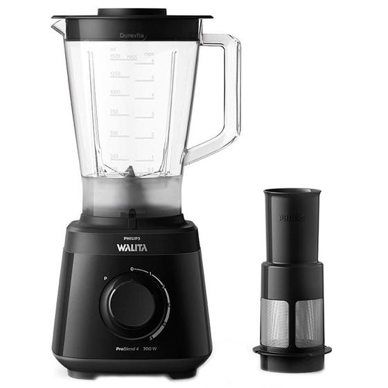 Imagem de Liquidificador Philips Walita RI2113 com filtro Copo de Plástico 5 + pulsar Velocidades 700W Preto