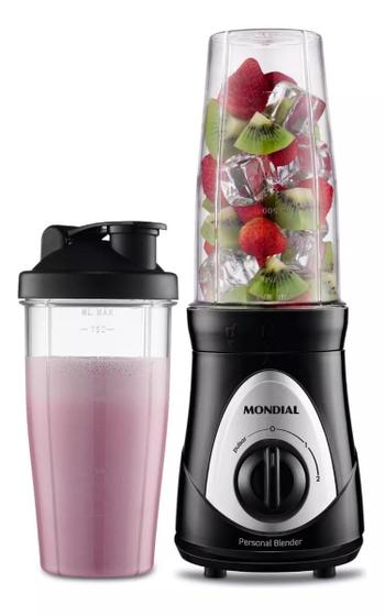 Imagem de Liquidificador Portátil Mondial Personal Blender Dg01 750 Ml Cor Preto/Prata 127V