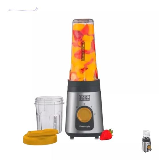Liquidificador Processador Lp 320 Black Decker Portátil Inox Mini 2x1 Bebidas Whey Shake Potente 220v Imagem de Liquidificador Processador Lp 320 Black Decker Portátil Inox Mini 2x1 Bebidas Whey Shake Potente 220v