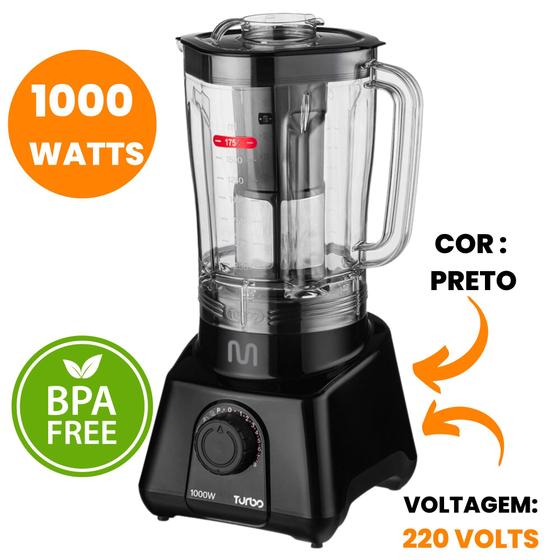 Imagem de  Liquidificador Turbo 1000w 8 Velocidades 2,6L  