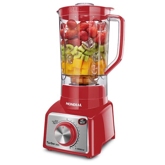 Imagem de Liquidificador Turbo Mondial  Inox Red L-1000 RI