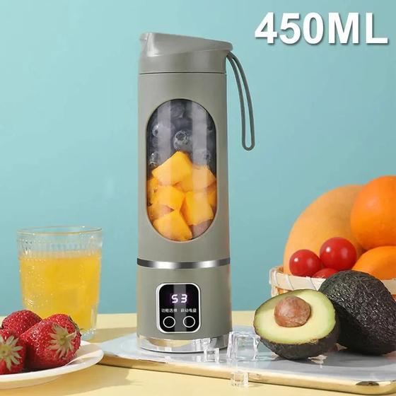 Imagem de Liquidificadores portáteis de suco de frutas, Mini garrafa elétrica pessoal, Home USB Juicer, máquina de copo para cozin