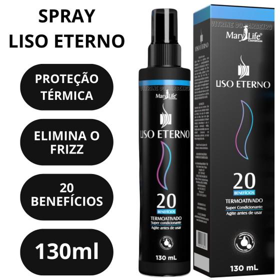 Imagem de Liso Eterno Spray Condicionante Termoativado Diminui o Frizz