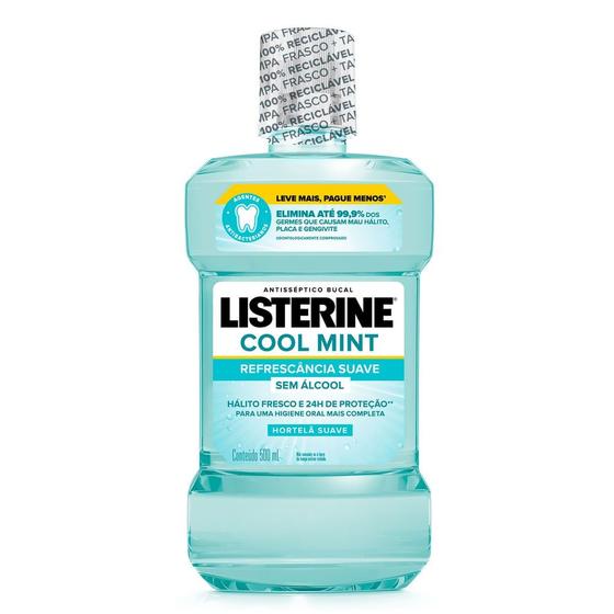 Imagem de Listerine Cool Mint Enxaguante Bucal Sem Álcool, 500mL