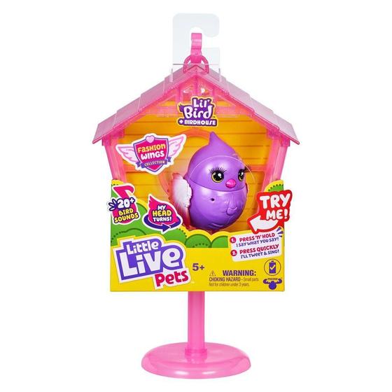 Imagem de Little Live Pets Passaro na Casinha Roxo - Fun Divirta-se