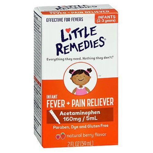 Imagem de Little Remedies Little Fevers Infantil Febre/Analgésico Líquido Sabor de Frutas Naturais Sem Corante 2 oz da Little Remedies (pacote com 4)