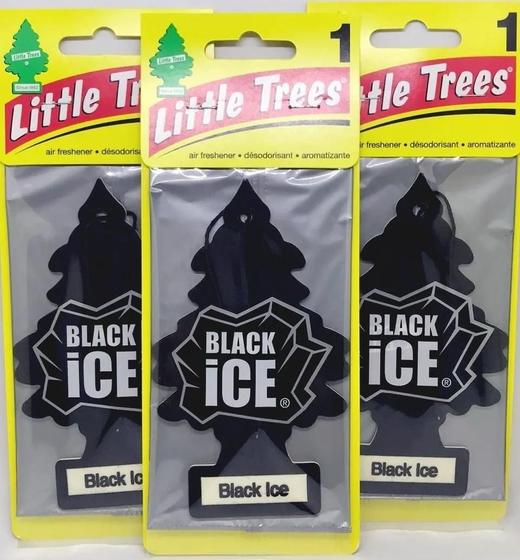 Imagem de Little Trees Cheirinho para Carro e ambientes Aromatizante Kit c/ 3 Black Ice Top importado lacrado
