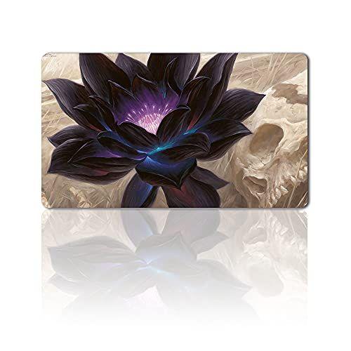 Imagem de LIUYANZE Jogo de Tabuleiro TCG Playmat Table Mats Jogos Tamanho 60X35 cm Mousepad Compatível para MTG CCG RPG Trading Card Game (Black-Lotus)