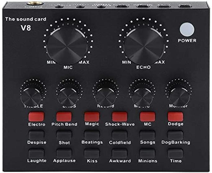 Live Soud Card V8 Audio Mixer Usb Placa De Som Externa Menor preço em Live Soud Card V8 Audio Mixer Usb Placa De Som Externa