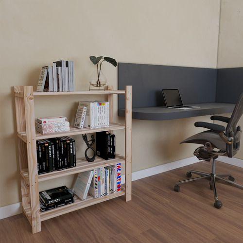 Imagem de Livreiro 100% Pinus Básico Design Clássico Suporta Até 15Kg