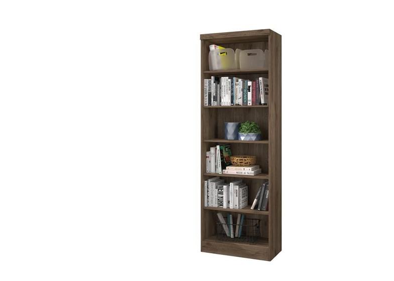 Livreiro Multiuso Linus Ebano Toq Rustico - Qmovi Menor preço em Livreiro Multiuso Linus Ebano Toq Rustico - Qmovi