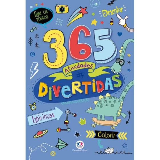 Imagem de Livro 365 Atividades Divertidas Crianças Filhos Infantil Desenho História Brincar Pintar Colorir Passatempos Divertidos - Igreja Cristã Amigo Evangélico