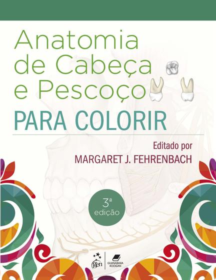 Imagem de Livro - Anatomia de Cabeça e Pescoço para Colorir